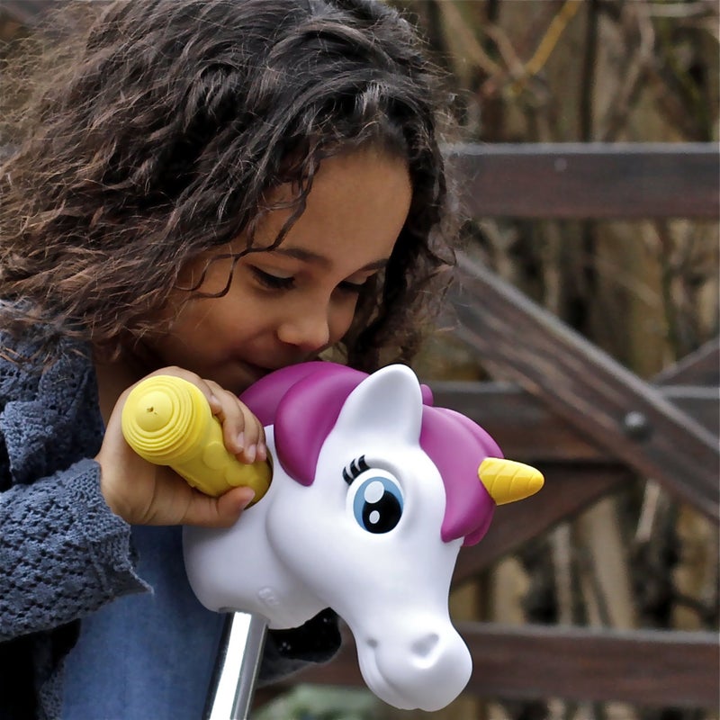 Scootaheadz - Unicorn for Scooter - Micro Kickboard Accessories - Unicorn Head for Children and Toddler Ages 3 and Up - Gift for Girls - Tool Free Installation - White and Pink Scooter Buddy - Image 3